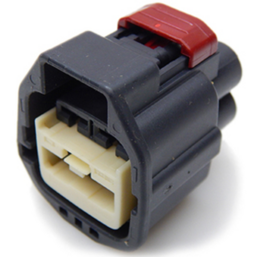 Yazaki 7283-59295-10 / Yazaki 7283-3601-10 Connector, (Ford 1C1T-14A464-AA) 4 way Female, YESC 6.3 mm, Sealed, Gra