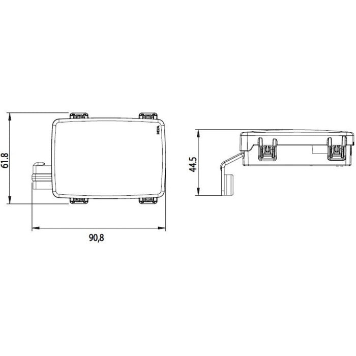 MTA 0300468 Pre-Mounted Housing SX for 3 MidiVAL with Cover and Bus Bar