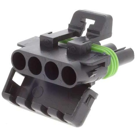 CID4041-2.5-21 Drop In for Aptiv 12020832 Weather-Pack 4-Way Female Connector, Sealed, Black