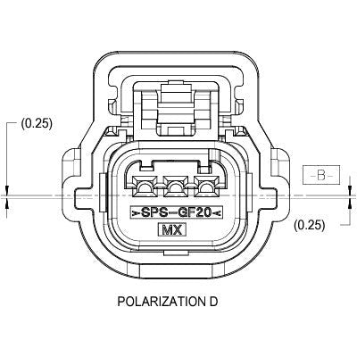 CID8031-0.64-21 Female Connector 3 Way, 0.64 mm, Sealed, Black, GM Parking Aid Sensor