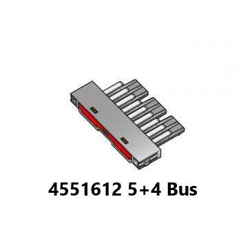 MTA 4551612 Male Splice-Pack (5+4) , 9 way, 1.8 mm, Black with Red Bus Bar Cover, Unsealed