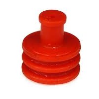 Yazaki Wire Seal, 7158-3081-50 (Ford 97BG-10C930-JA) YESC 6.3 mm, 16-14 AWG, Red, Silicone Media 1 of 1
