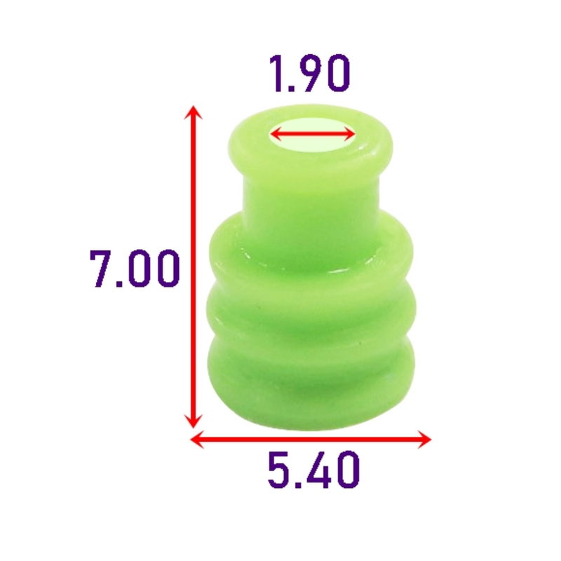 CID1140 Drop In for Sumitomo 7165-0471 Wire Seal, RS 090, Light Green, Silicone