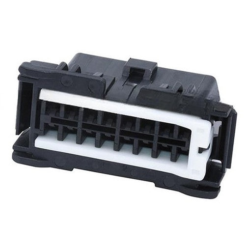 CID1169-1.5-21 Female OBD-II Panel Mount Connector 16 Way, Unsealed, Black
