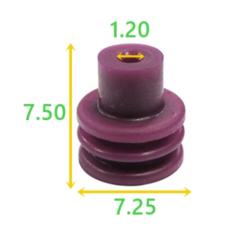 CID1389 Drop In for APTIV 15324985 Metri-Pack 280 and Weather-Pack Wire Seal, Violet, Silicone