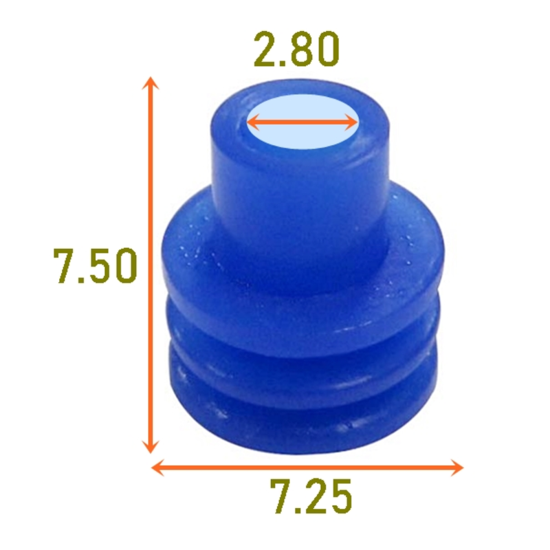 CID1144 Drop In for APTIV 15324981 Metri-Pack 280 and Weather-Pack Wire Seal, Blue, Silicone