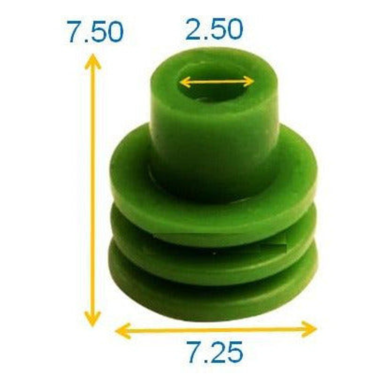 CID1143 Drop In for APTIV 15324982 Metri-Pack 280 and Weather-Pack Wire Seal, Green,Silicone