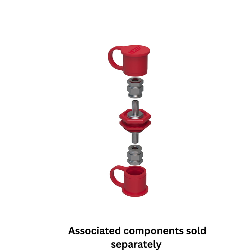 GEP SC47-2010A-A008 Pass-Thru - 3/8IN-16, Style A, Red, 600 Amps