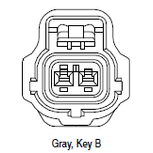 CID3020B-1.8-21 Drop In for Tyco 184002-1 Connector 2 Way Female, SSC 1.8 mm, Gray, Code B