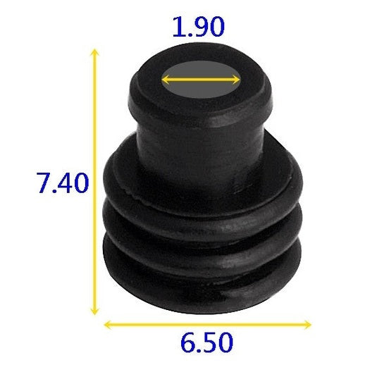CID1025 Drop in for Aptiv Wire Seal 15518641 WWP Series 2.8 mm, Black, Silicone
