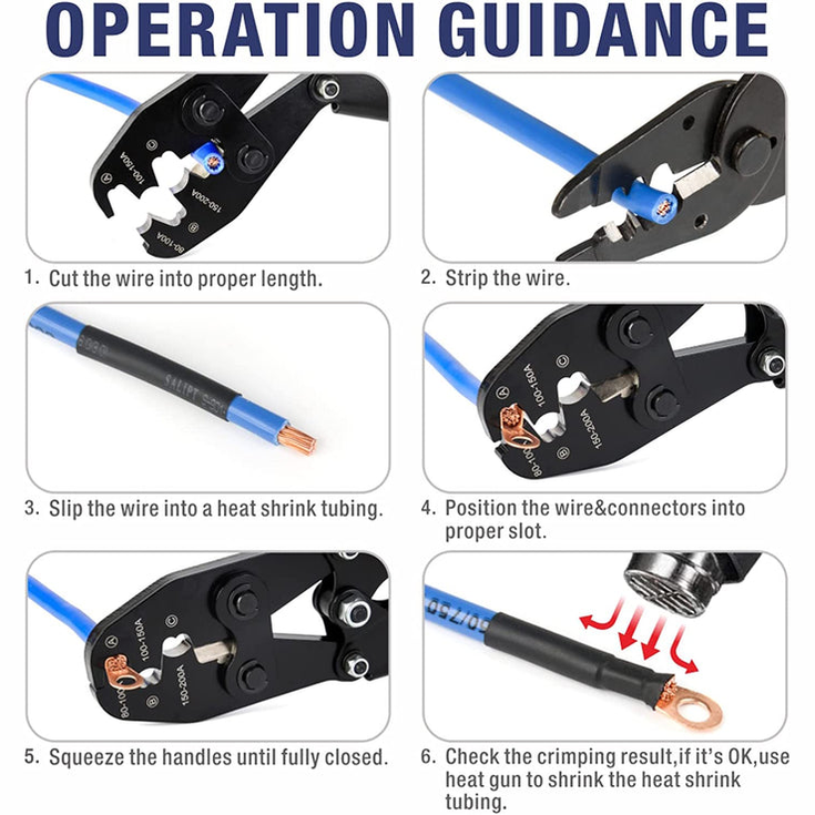 CID8200HCT Hand Crimp Tool for Power / Battery Terminals 8AWG - 2 AWG