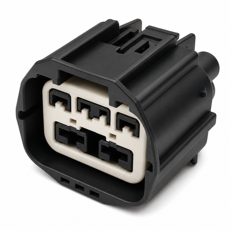 CID1061-HY-21 Yazaki 7289-9093-30 Hybrid Sealed 6-Way Connector, Black