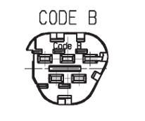 CID9050B-1.2-21 Drop-in for Bosch 1928405159 5 way Sealed Female Trapez Connector, Code B
