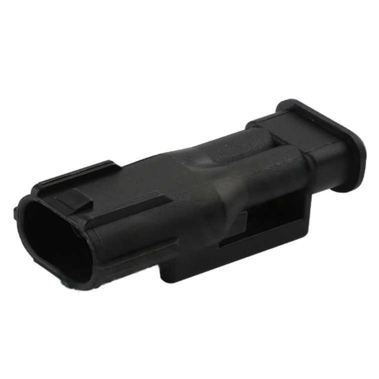 CID1021D-2.3-11 Male Connector 2 Way, 090 II, Black, Sealed