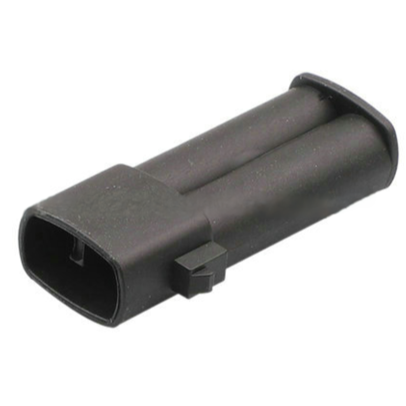 CID1021E-2.3-11 Male Connector 2 Way, 090 II, Black, Sealed