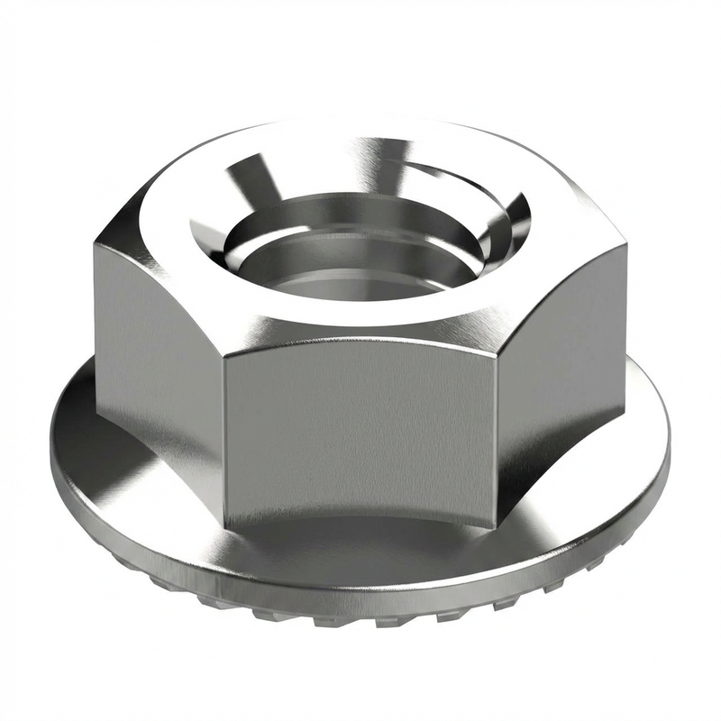 GEP C02-1024 SERRATED FLANGE NUT, 1/2 IN-13, ZINC PLATING