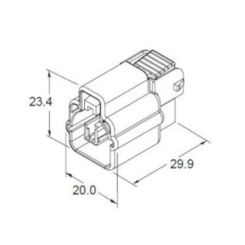 CID4016B-2.3-21 Drop in for KUM HN126-01027 Connector 1 Way Female, NMWP 090, Black, Sealed