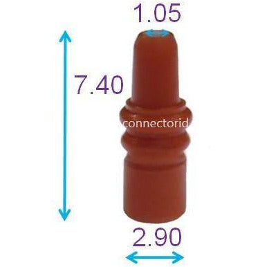 CID1464 Drop in for Sumitomo 7165-1199 Wire Seal, TS025 Series, Brick Red, Silicone