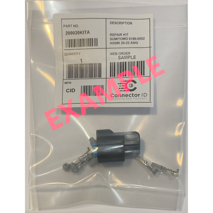 CID2028-2.3-11KIT Sealed HW090 2 way Male Connector Kit, Black