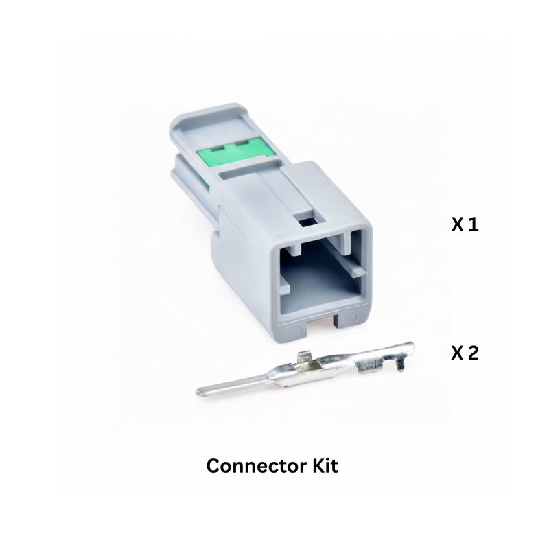 CID4021U-1.5-11KIT Connector Kit - 2 position NIC 060 Series (1.5 mm), Unsealed, Gray