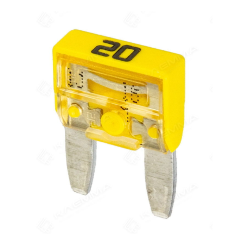 MTA 0705150 MiniVAL Fuse, 20 Amp, 32V, Yellow
