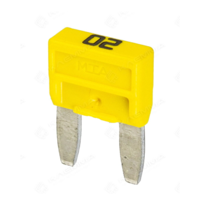 MTA 0705150 MiniVAL Fuse, 20 Amp, 32V, Yellow