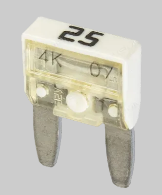 MTA 0705160 MiniVAL Fuse, 25 Amp, 32V, White