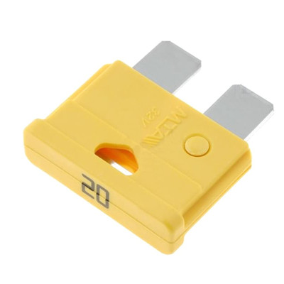 MTA 0710350 UniVAL 20 Amp Fuse, Yellow
