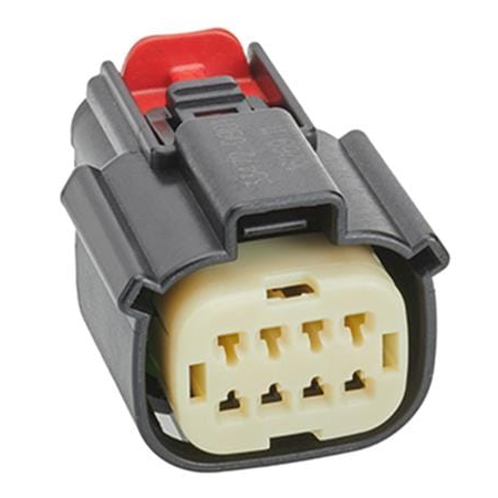 CID8080-1.5-21 Drop-In for Molex 33472-0806, MX150 8 way Female Connector, Sealed, Black
