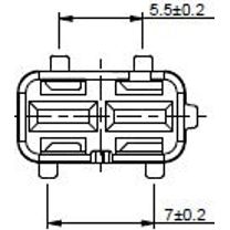 MTA 4510801 Female C280 Sealed Connector, 2 way Black