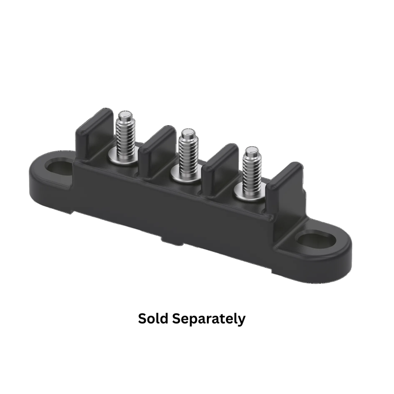 GEP JB750-3-C Cover for 3 Position Stud Junction Block, M6 Studs, PVC, Black