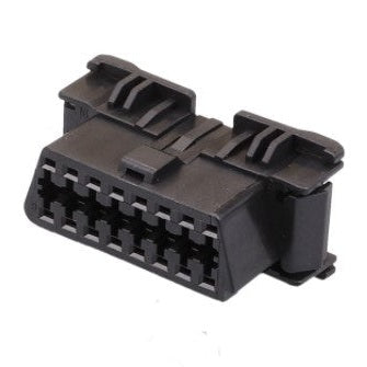 CID1169-1.5-21 Female OBD-II Panel Mount Connector 16 Way, Unsealed, Black