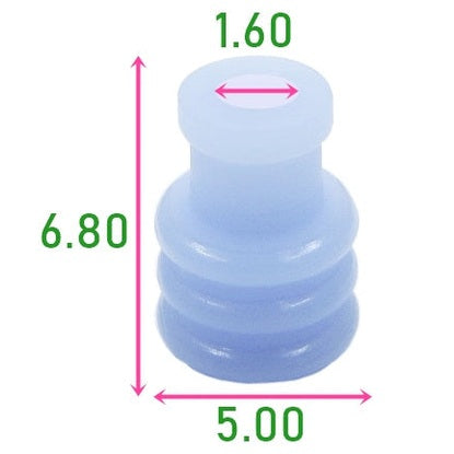 CID1010 Drop in for Yazaki 7157-3790-90, 62 Wire Seal Type Z, Aqua Blue, 20TXL, Silicone