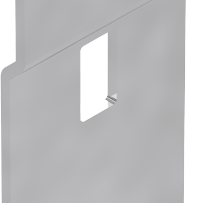 GEP FRH-A12-MB-A1 Mounting Bracket, Flat with Anti-Rotation Tab, Zinc Steel