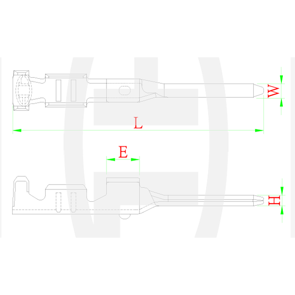 CID902-0.64-MS1 Drop In for JST SWPT-001T-P025 Sealed Male 025 (0.64 Series) Terminal, Tin Plated