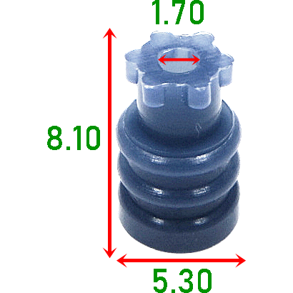 CID1030 Drop In for KUM RS-02100 Wire Seal, 090 Series (2.3 mm), Blue, Silicone