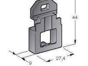 MTA 0300430 Fixing Plate, Single Hole, Black