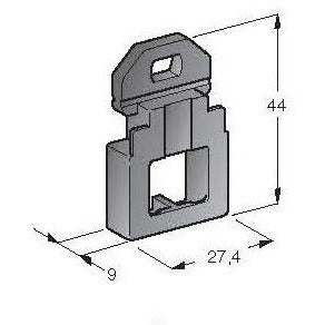 MTA 0300430 Fixing Plate, Single Hole, Black