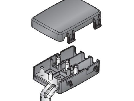 MTA 0300442 Pre-Mounted Housing DX for 3 MidiVAL with Cover and Bus Bar