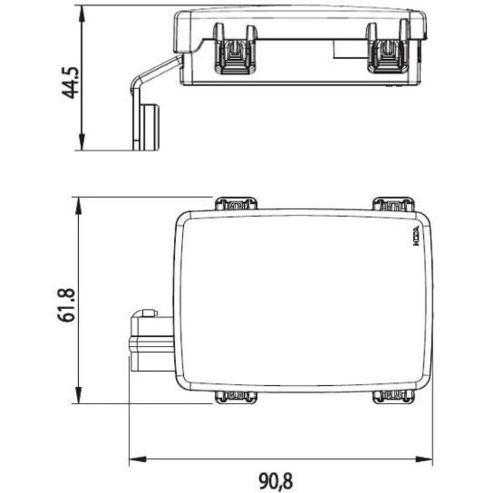 MTA 0300442 Pre-Mounted Housing DX for 3 MidiVAL with Cover and Bus Bar