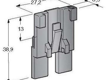 MTA 0300856 Locking Adapter, Black