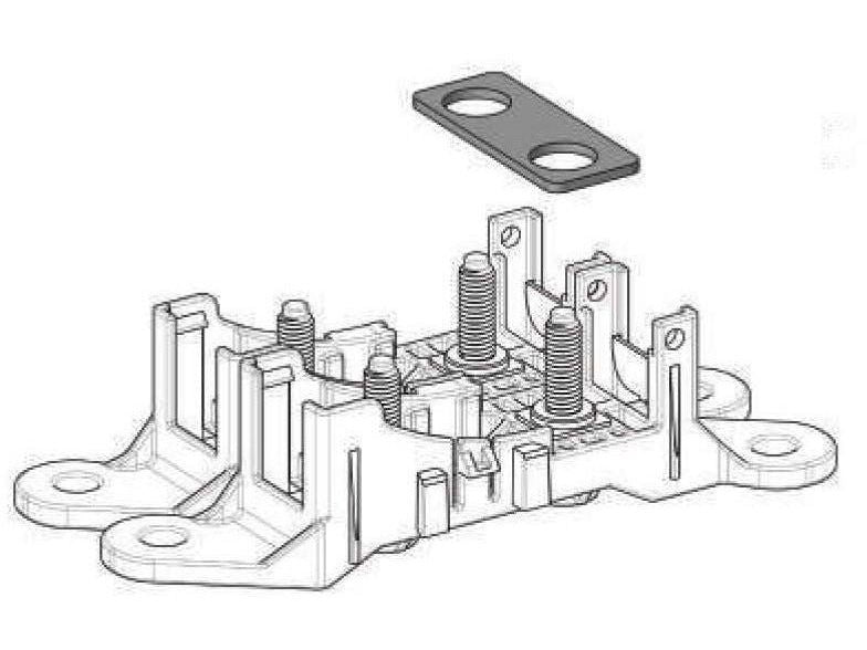 MTA 0301499 Modular MidiVAL Fuse Holder with Cover, Black