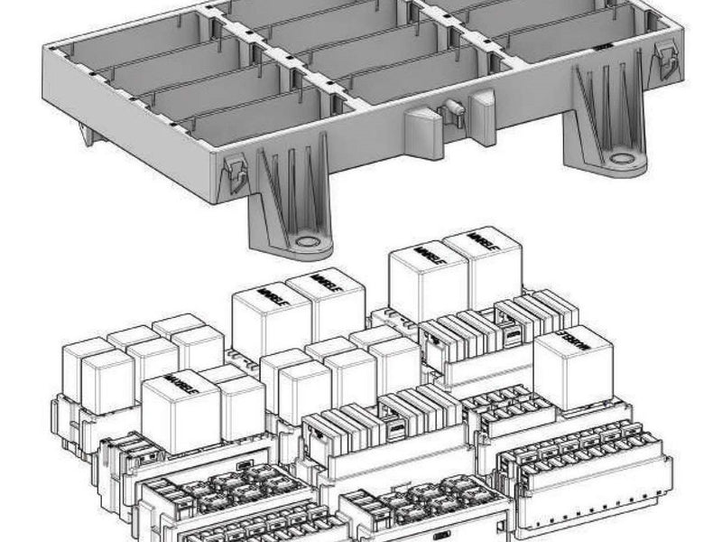 MTA 0301682 Mounting Frame for holding 12 Gray Modules with Upright Mount