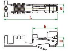 CID403-1.5-FS1-L Terminal, Female, 1.5 mm P2S, Tin