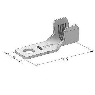 MTA 1607510-B  M8 Ring Terminal, 50.0 - 70.0 mm², Tin Plated