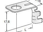MTA 1608500 M8 (90⁰ Bend Down) Ring Terminal, 2.5 - 4.0 mm², Tin Plated