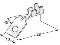 MTA 1708160-L Ground Ring Terminal, M5, Bend 45 Deg, 2.5 - 6.0 mm²