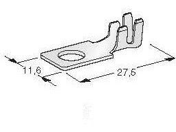 MTA 1708240-L MIDI Ring Terminal, 2.5 - 4.0 mm², Tin Plating