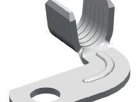 MTA 1708325-L High Current Flag Ring Terminal,  M6, 20-40 mm²