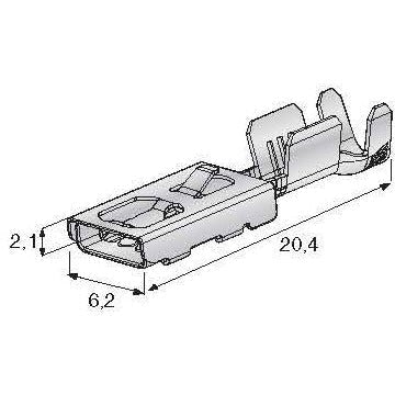MTA 1708402 Female 480 Series Terminal, Unsealed, 0.35-0.5 mm², Reel
